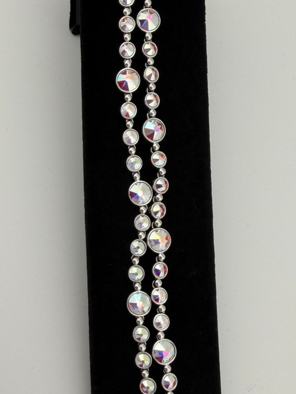 RETIRED Touchstone Crystal by Swarovski Glam Double Strand Adjustable Bracelet